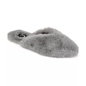 NEW Journee Collection Women's Sundown Faux Fur Slipper Gray Size 9M
